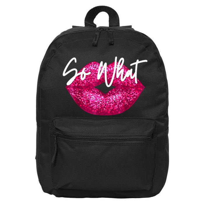 So What Pink Lips 16 in Basic Backpack