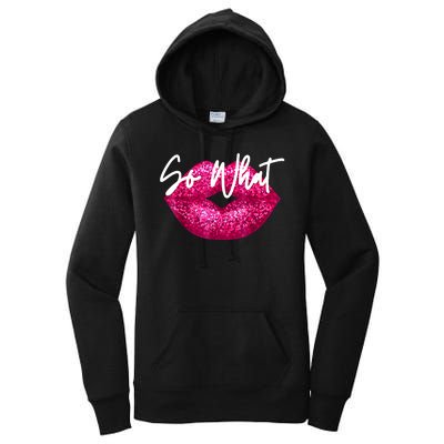 So What Pink Lips Women's Pullover Hoodie