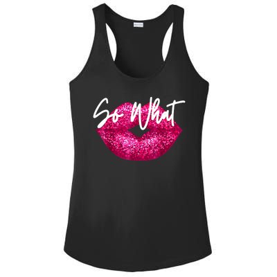 So What Pink Lips Ladies PosiCharge Competitor Racerback Tank