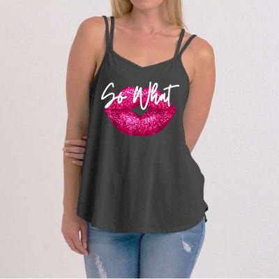 So What Pink Lips Women's Strappy Tank