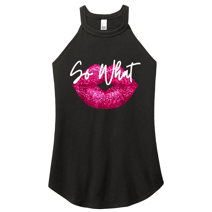 So What Pink Lips Women's Perfect Tri Rocker Tank