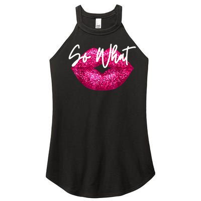 So What Pink Lips Women’s Perfect Tri Rocker Tank