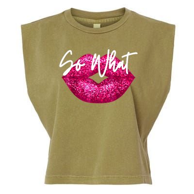 So What Pink Lips Garment-Dyed Women's Muscle Tee