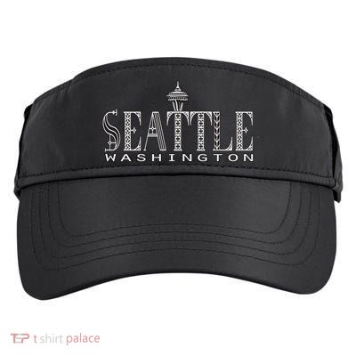 Seattle Washington Pacific Northwest Space Needle Keepsake Cool Gift Adult Drive Performance Visor