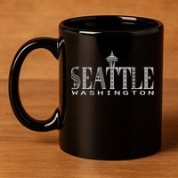 Seattle Washington Pacific Northwest Space Needle Keepsake Cool Gift 11oz C Handle Ceramic Mug