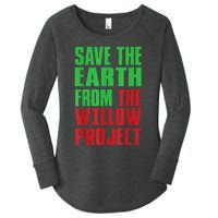 Stop Willow Project, save the earth from the Willow Project Women's Perfect Tri Tunic Long Sleeve Shirt