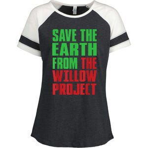 Stop Willow Project, save the earth from the Willow Project Enza Ladies Jersey Colorblock Tee