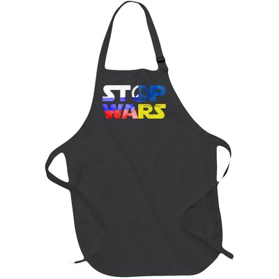 Stop Wars Peace Full-Length Apron With Pockets