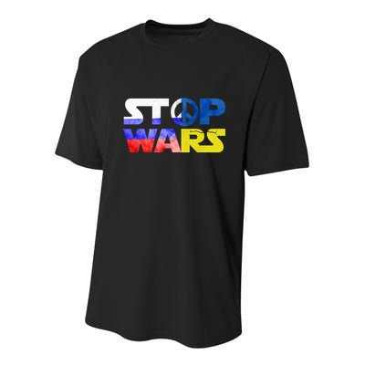 Stop Wars Peace Youth Performance Sprint T-Shirt