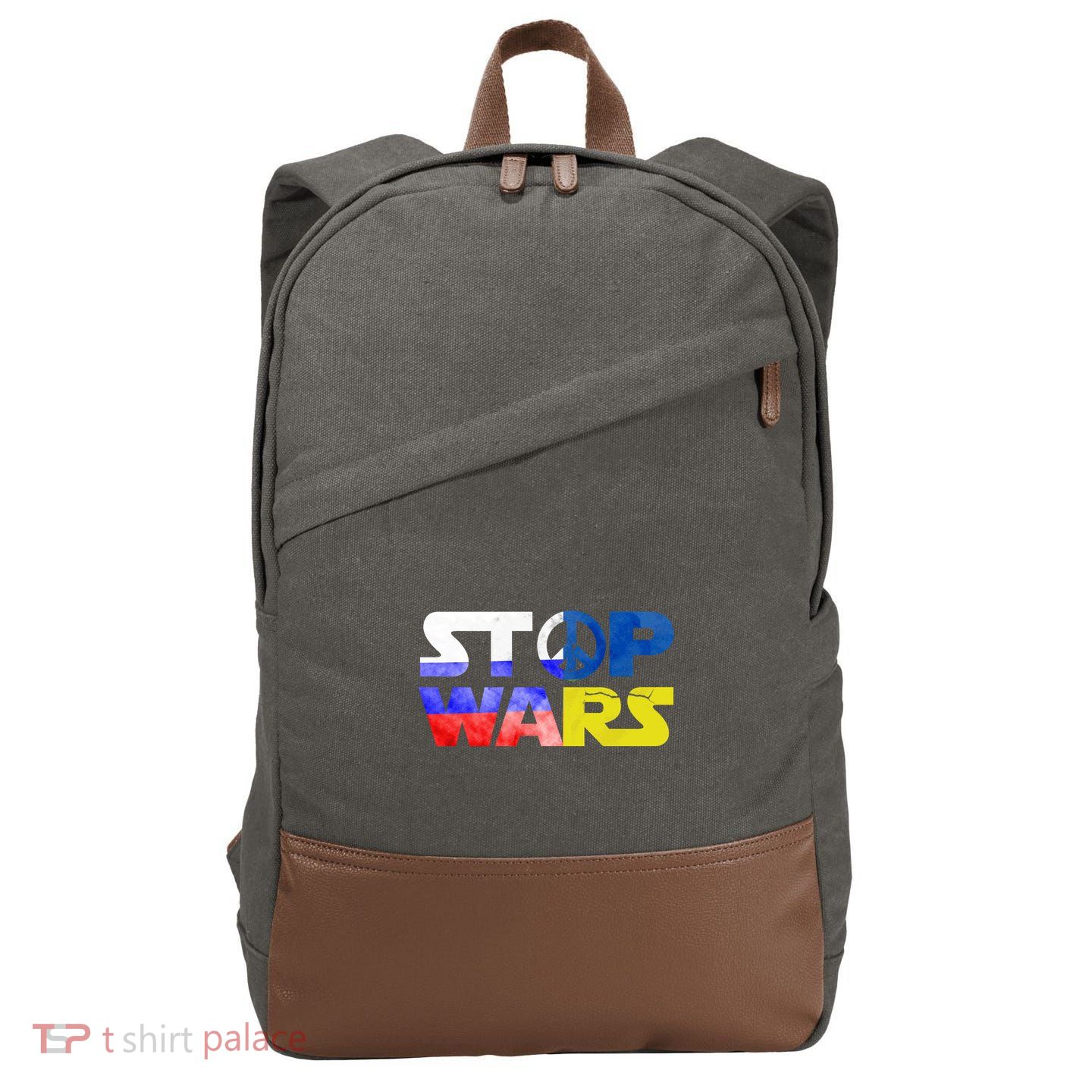 Stop Wars Peace Cotton Canvas Backpack