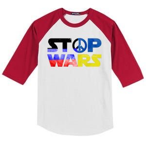 Stop Wars Peace Kids Colorblock Raglan Jersey