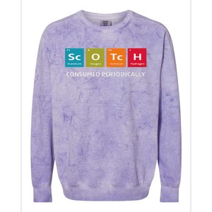 Scotch Whiskey Periodic Table Of Elements Colorblast Crewneck Sweatshirt