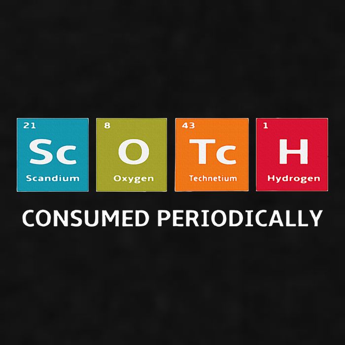 Scotch Whiskey Periodic Table Of Elements Ladies PosiCharge Tri-Blend Wicking Tank