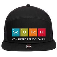 Scotch Whiskey Periodic Table Of Elements 7 Panel Mesh Trucker Snapback Hat