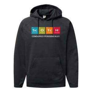 Scotch Whiskey Periodic Table Of Elements Performance Fleece Hoodie