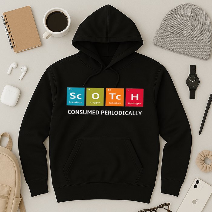 Scotch Whiskey Periodic Table Of Elements Hoodie