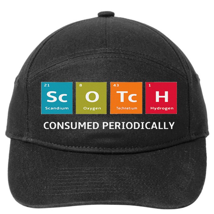 Scotch Whiskey Periodic Table Of Elements 7-Panel Snapback Hat