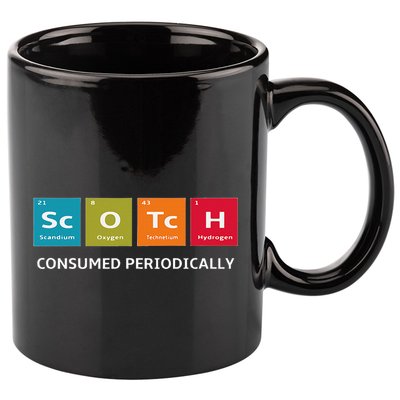 Scotch Whiskey Periodic Table Of Elements 11oz C Handle Ceramic Mug