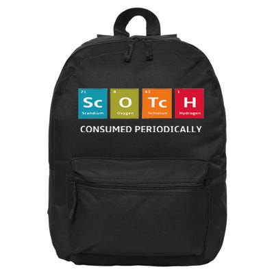 Scotch Whiskey Periodic Table Of Elements 16 in Basic Backpack