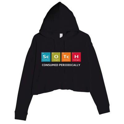 Scotch Whiskey Periodic Table Of Elements Crop Fleece Hoodie