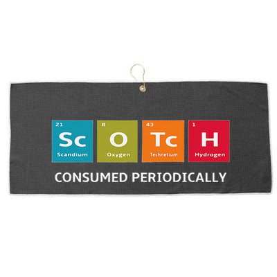 Scotch Whiskey Periodic Table Of Elements Large Microfiber Waffle Golf Towel