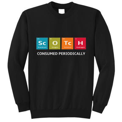 Scotch Whiskey Periodic Table Of Elements Tall Sweatshirt