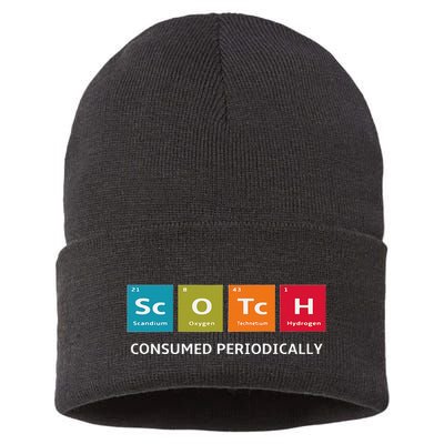 Scotch Whiskey Periodic Table Of Elements Sustainable Knit Beanie