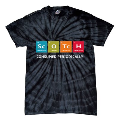 Scotch Whiskey Periodic Table Of Elements Tie-Dye T-Shirt
