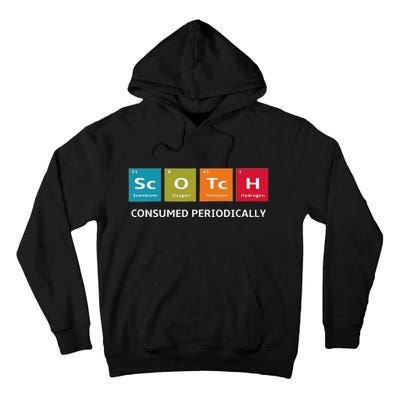 Scotch Whiskey Periodic Table Of Elements Tall Hoodie