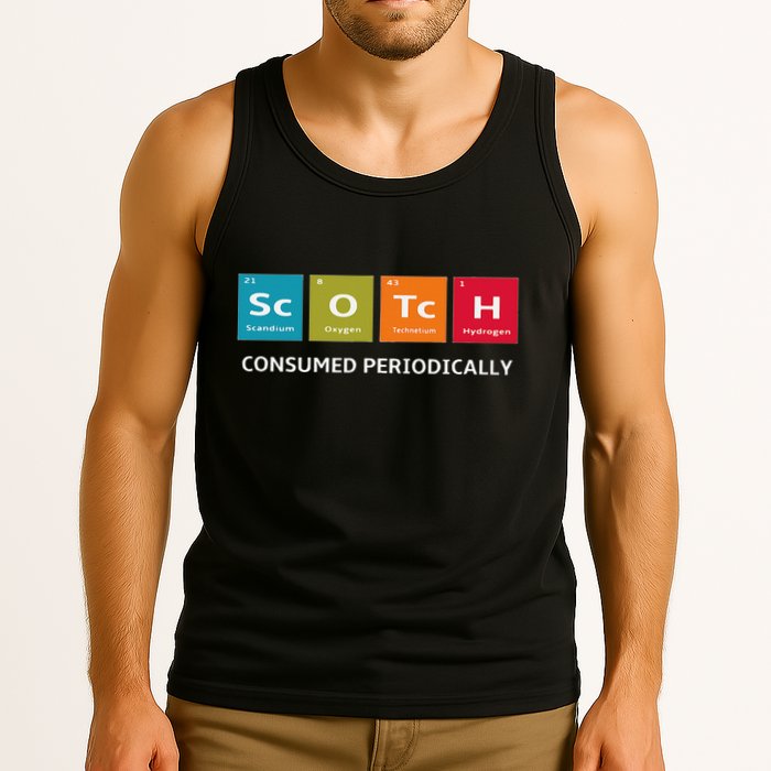 Scotch Whiskey Periodic Table Of Elements Tank Top