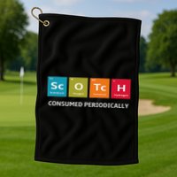 Scotch Whiskey Periodic Table Of Elements Golf Towel