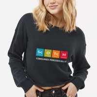 Scotch Whiskey Periodic Table Of Elements Cropped Pullover Crew