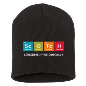 Scotch Whiskey Periodic Table Of Elements Short Acrylic Beanie