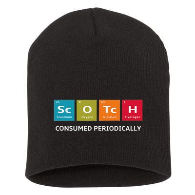 Scotch Whiskey Periodic Table Of Elements Short Acrylic Beanie
