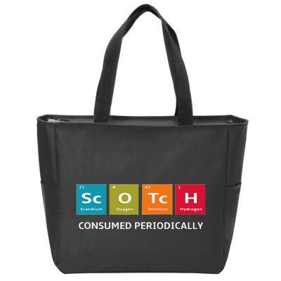 Scotch Whiskey Periodic Table Of Elements Zip Tote Bag