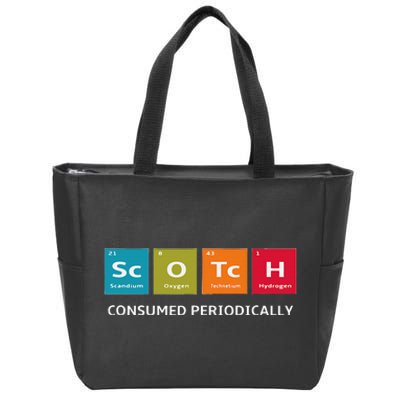 Scotch Whiskey Periodic Table Of Elements Zip Tote Bag