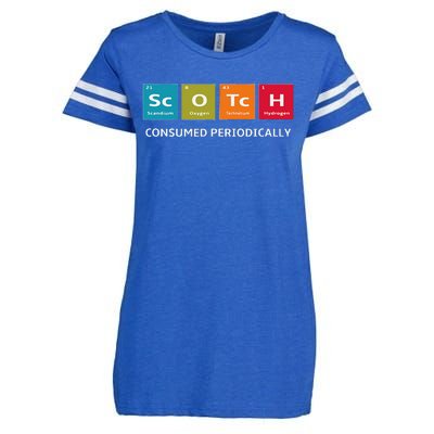 Scotch Whiskey Periodic Table Of Elements Enza Ladies Jersey Football T-Shirt