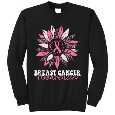 Sunflower Wear Pink Breast Cancer Awareness Warrior Tall Sweatshirt