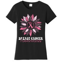 Sunflower Wear Pink Breast Cancer Awareness Warrior Women's T-Shirt