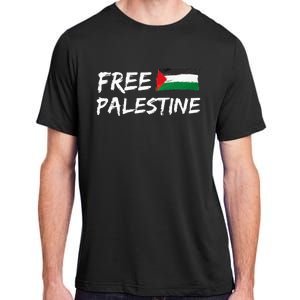 Stand With Palestine Free Palestine Peace Love Flag Adult ChromaSoft Performance T-Shirt