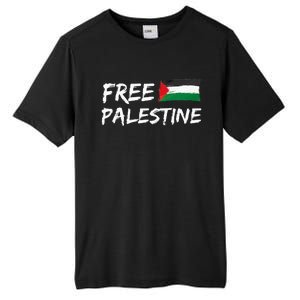 Stand With Palestine Free Palestine Peace Love Flag Tall Fusion ChromaSoft Performance T-Shirt