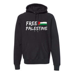 Stand With Palestine Free Palestine Peace Love Flag Premium Hoodie