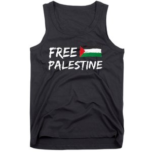 Stand With Palestine Free Palestine Peace Love Flag Tank Top