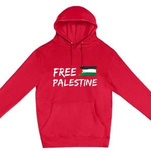 Stand With Palestine Free Palestine Peace Love Flag Premium Pullover Hoodie