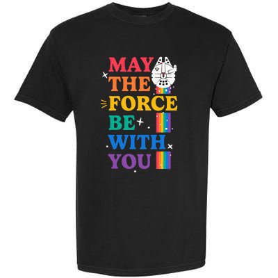 Star Wars Pride May The Force Be With You Rainbow Falcon Garment-Dyed Heavyweight T-Shirt