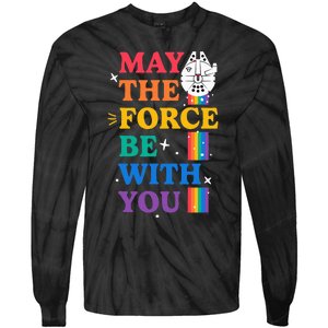 Star Wars Pride May The Force Be With You Rainbow Falcon Tie-Dye Long Sleeve Shirt