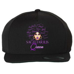 Sagittarius Wo Purple Queen Black Zodiac Birthday Wool Snapback Cap