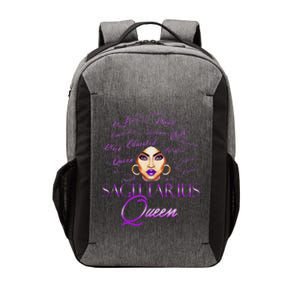 Sagittarius Wo Purple Queen Black Zodiac Birthday Vector Backpack