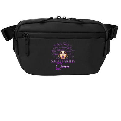 Sagittarius Wo Purple Queen Black Zodiac Birthday Crossbody Pack