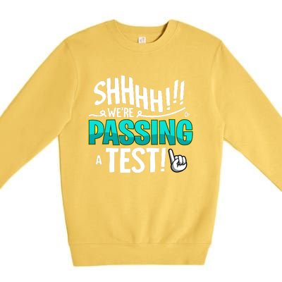 Shhhh!!! WeRe Passing A Test Day Premium Crewneck Sweatshirt